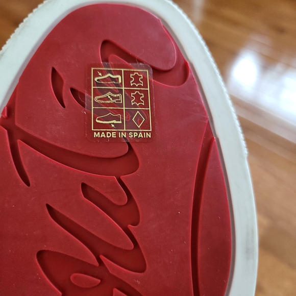 Christian Louboutin Kids Sneakers - Orange, White, and Red - Picture 6 of 11